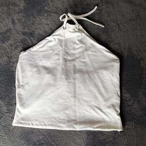 PrettyLittleThing Cream Halter Neck Tank Top